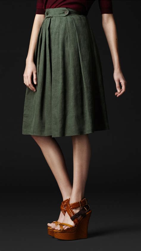 burberry prorsum green skirt|Burberry signatures for men.